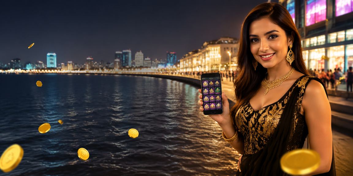 Mumbai Marine Drive mobile casino experience with neon lights