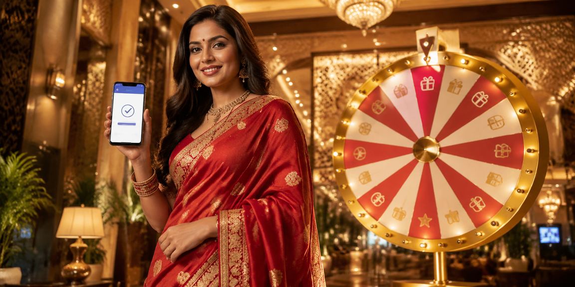 Roulette game by Varanasi ghat with traditional saree woman